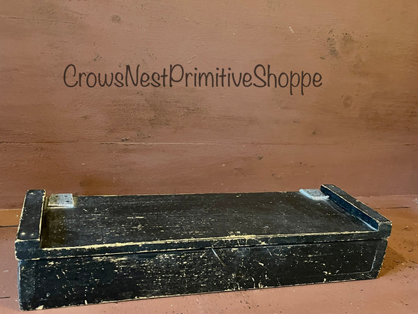 Handmade Primitive Black Candle Box