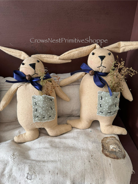 Fabric Rabbit Doll with Pocket