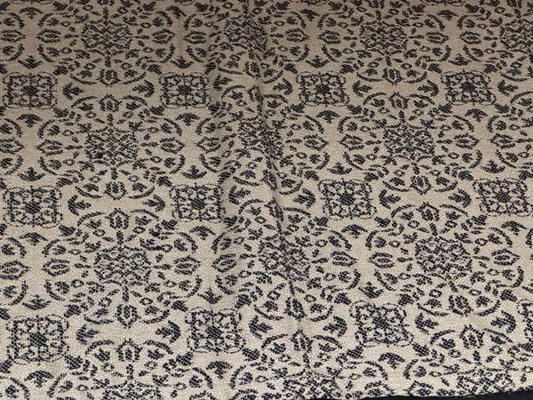 Black and Tan Jacquard Runner