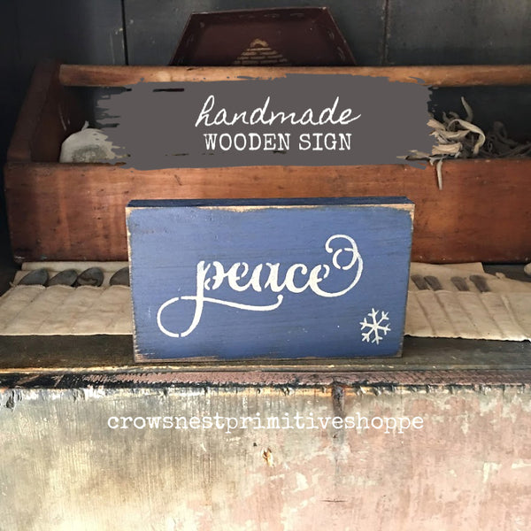 Wooden Sign- Peace