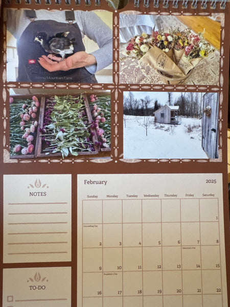 2025 Calendar of our Farm