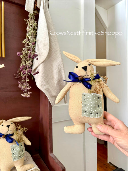 Fabric Rabbit Doll with Pocket