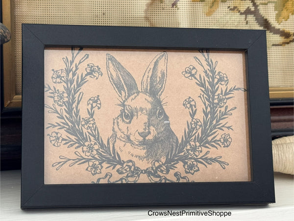 Vintage Rabbit Framed Print