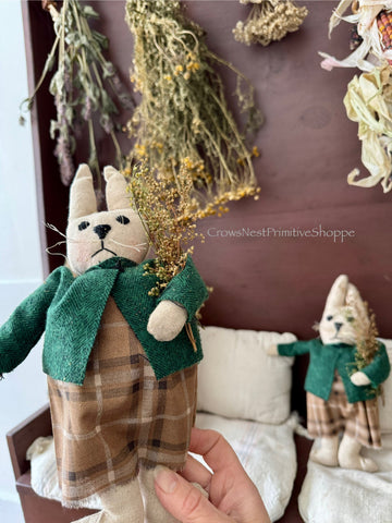 Fabric Rabbit Doll with Jacket