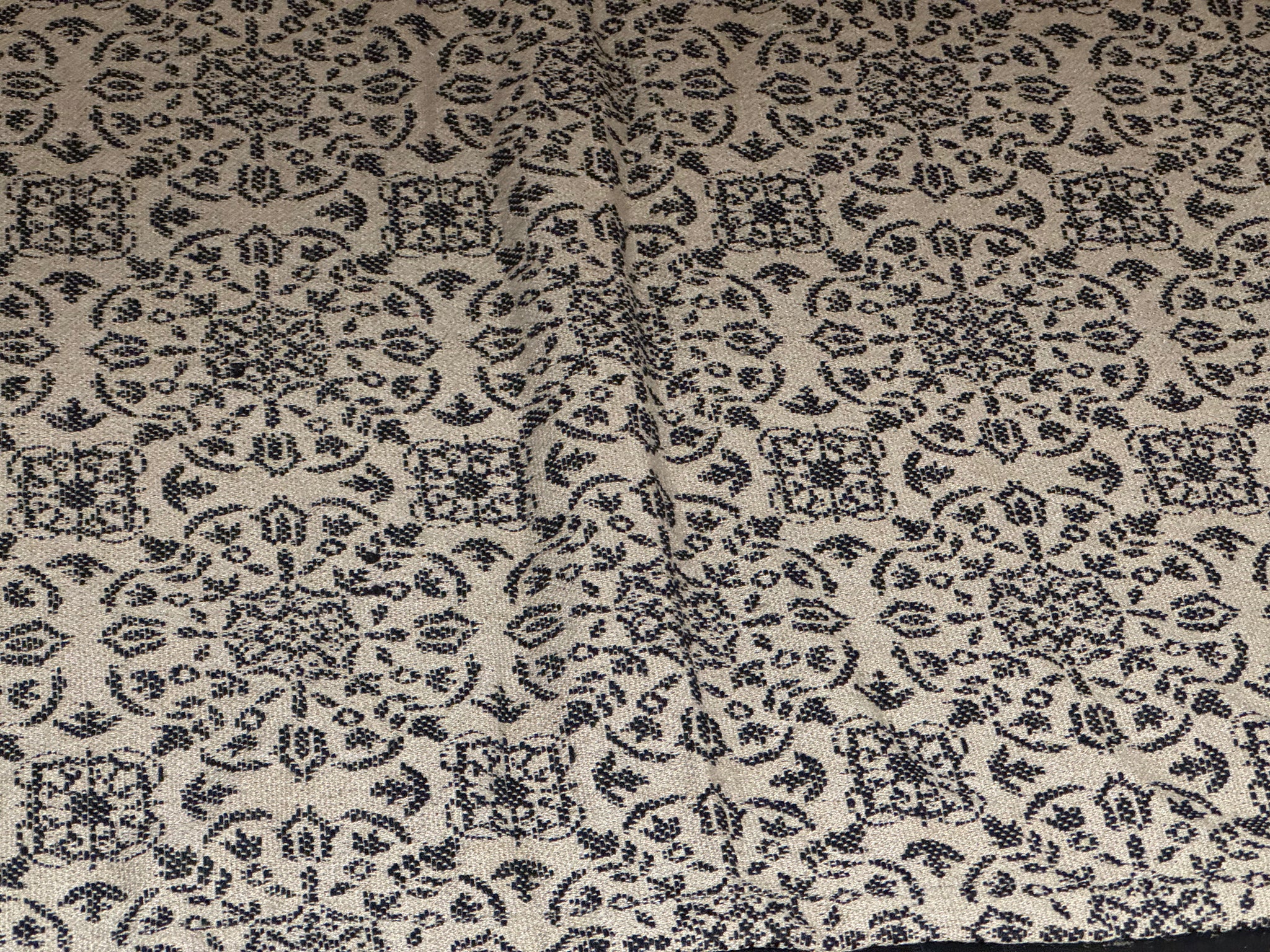 Black and Tan Jacquard Runner