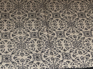 Black and Tan Jacquard Runner