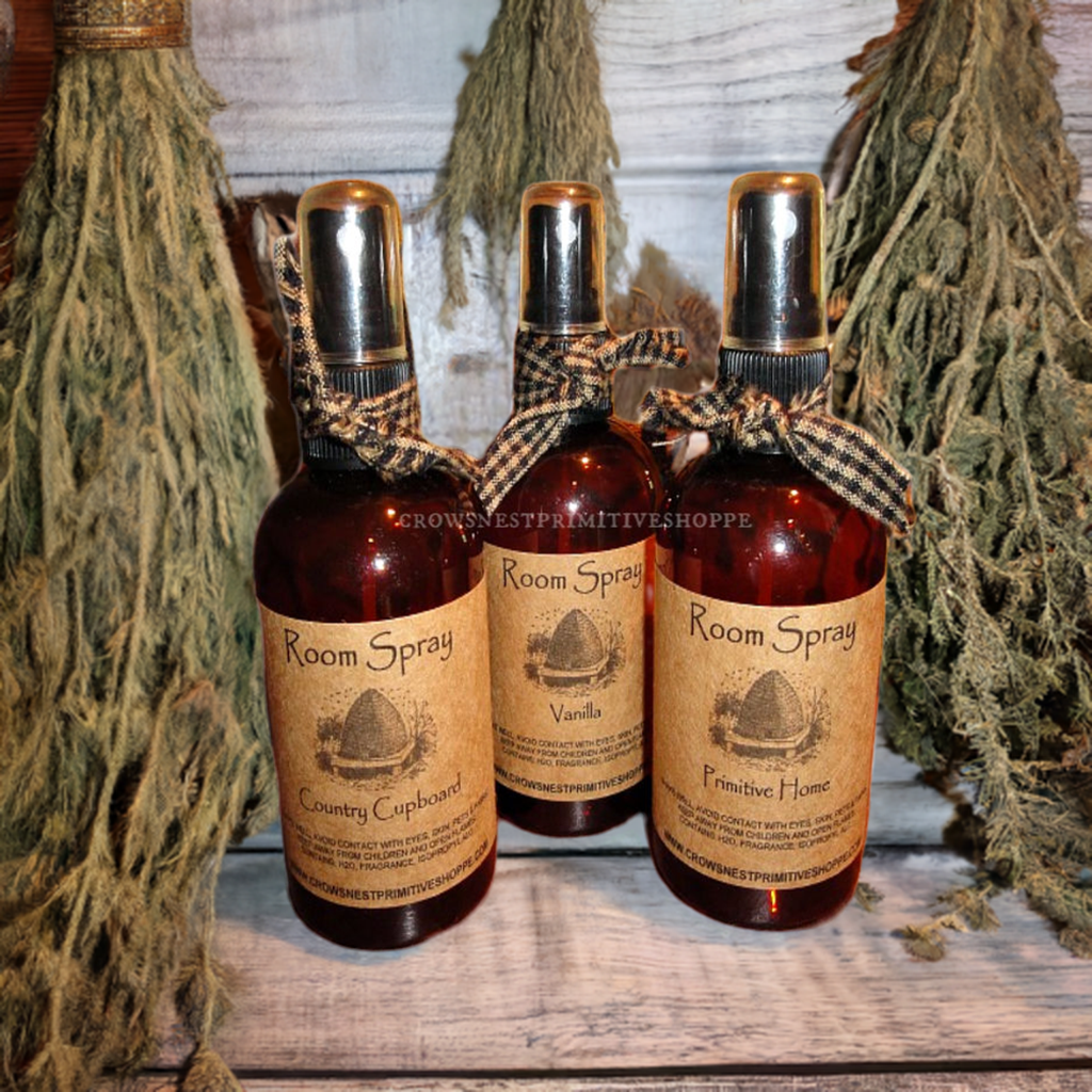Scented Room Sprays- 4 ounce – Crows Nest Primitive Shoppe