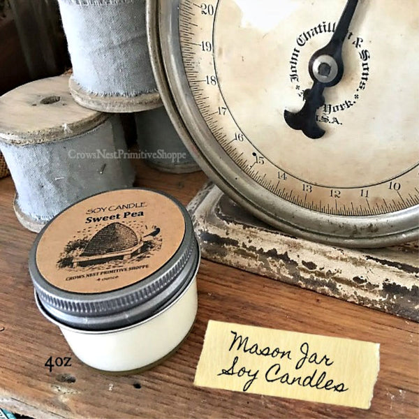 Candle-Soy Mason Jar 4 ounce