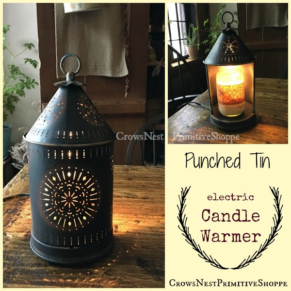 Candle Warmer- Punched Tin Lantern