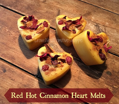 Scented Beeswax Red Hot Cinnamon Melts-set of 4