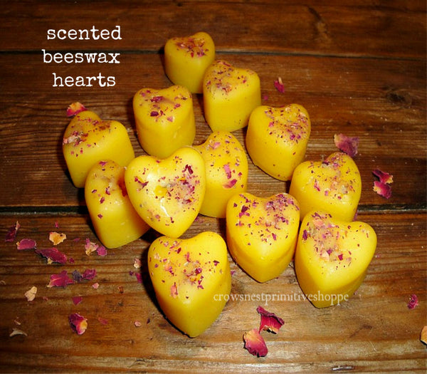 Scented Beeswax Heart Shaped Melts
