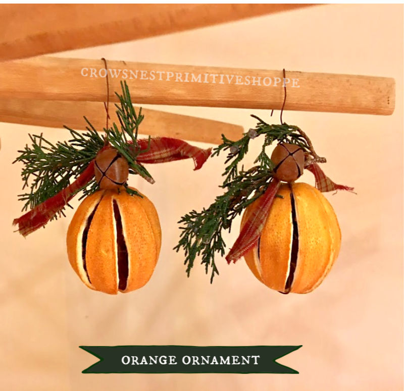 Hanging Orange Ornament with Jingle Bell