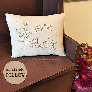 Pillow- Handmade Spring Blessings