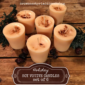 Candle-Soy Votive Set of 6 Holiday