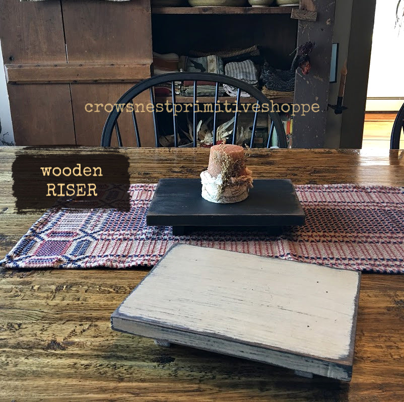 Wooden Riser- 10 inch Rectangle – Crows Nest Primitive Shoppe