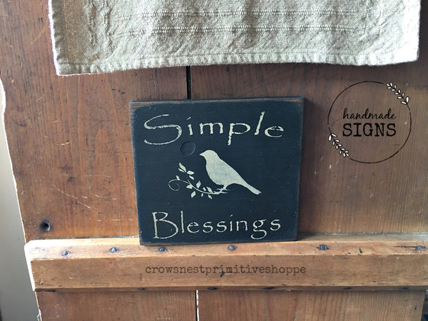 Wooden Sign- Simple Blessings
